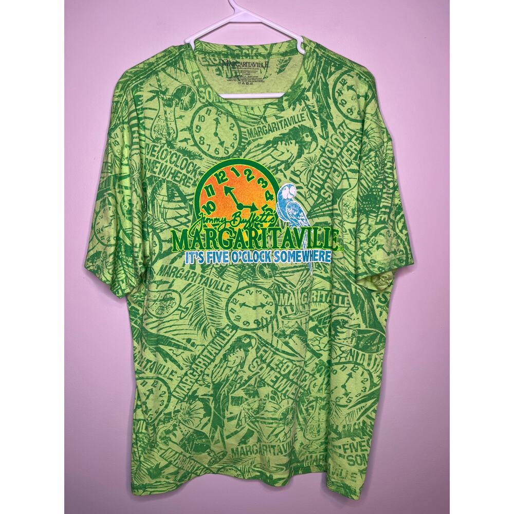 Margaritaville Its Five O Clock Somewhere Jimmy Buffett All Over Print Shirt XL